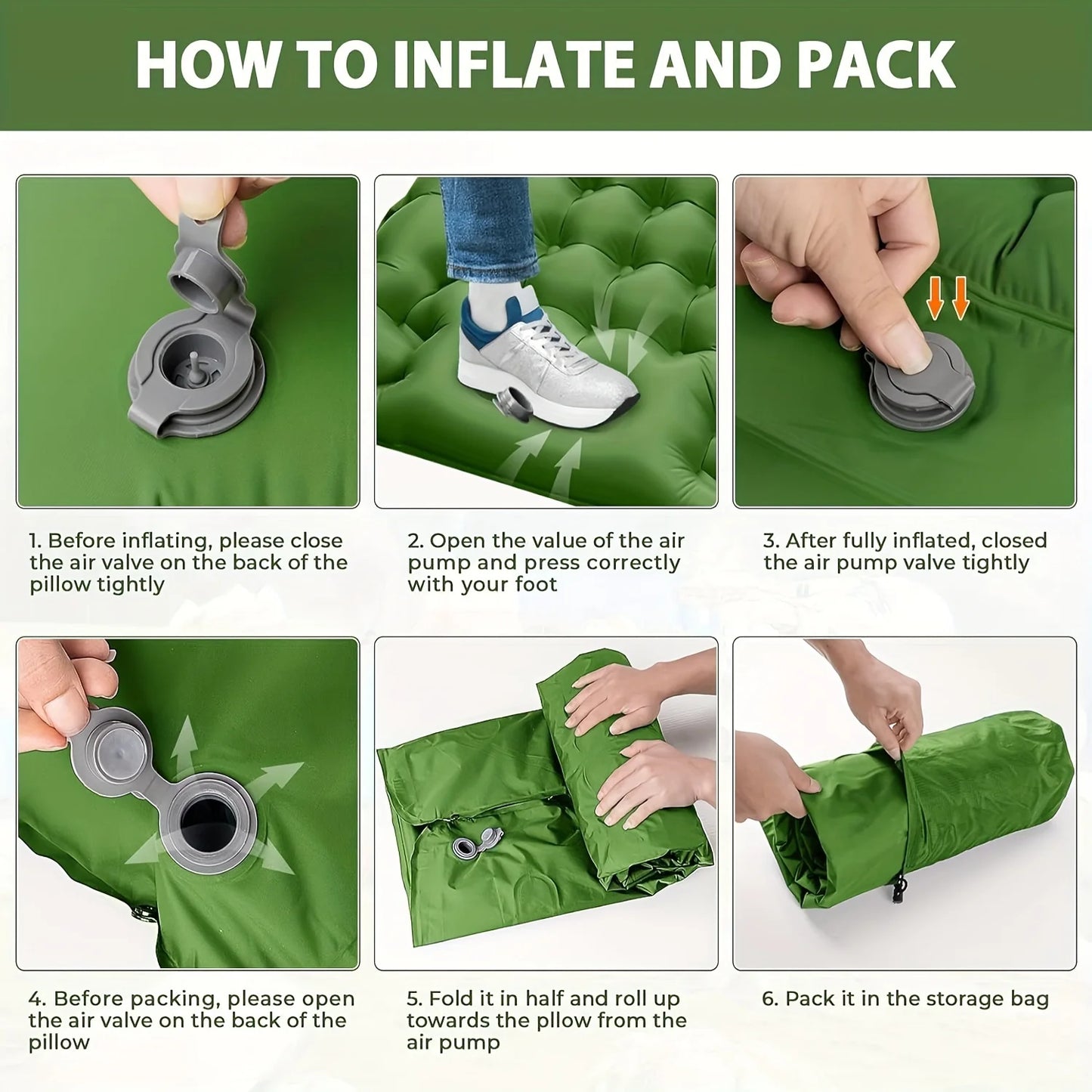Outdoor Camping Super Thick  Inflatable Sleeping Mat