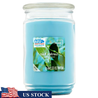Large Garden Rain Scented Candle Single Wick