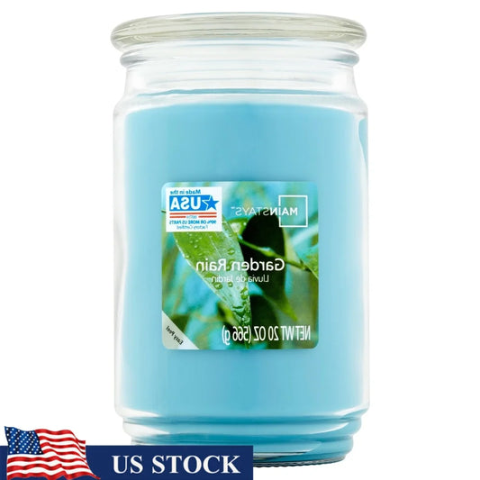 Large Garden Rain Scented Candle Single Wick