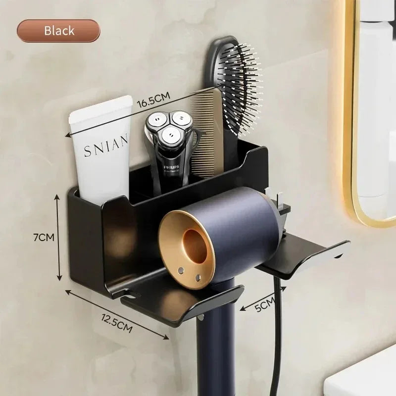 Hair Dryer Holder Wall Dryer Cradle Straightener Stand Hairdryer Organizer Box Toilet Blower Holder Shelf Bathroom Accessories