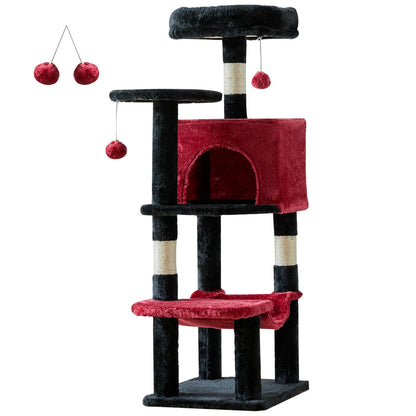44in Tall Multi-Cat Climbing Cat Tree Tower