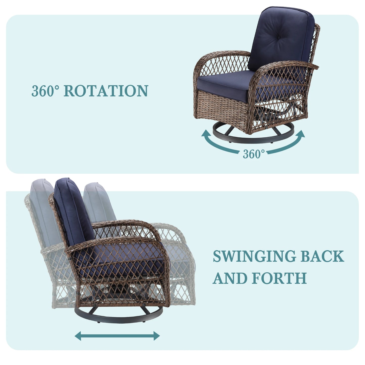 3 Piece Patio Furniture Set