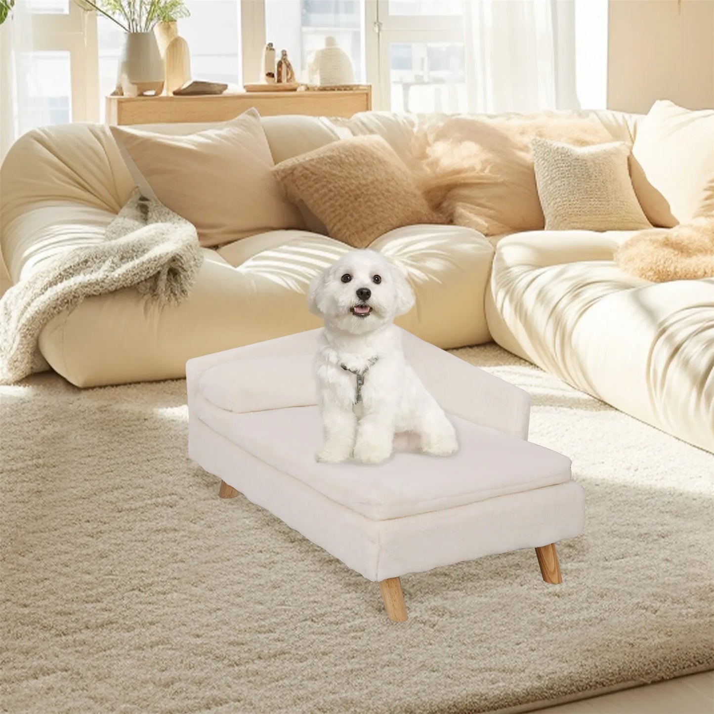 Elevated Pet Bed, with Cozy Pad Waterproof,