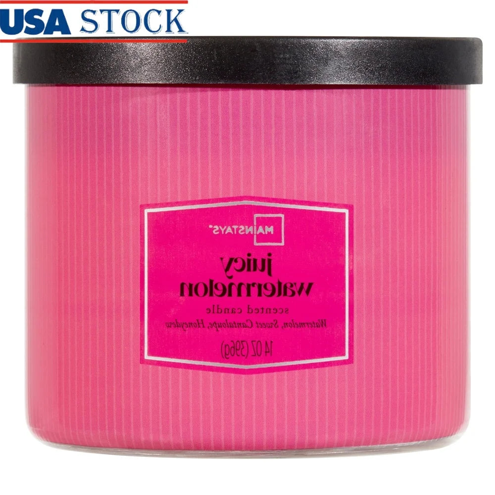 3-Wick Juicy Watermelon Scented Candle