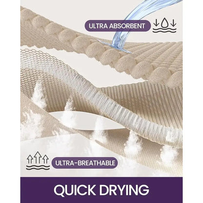 Super Absorbent Chenille Bathroom Rugs Non Slip