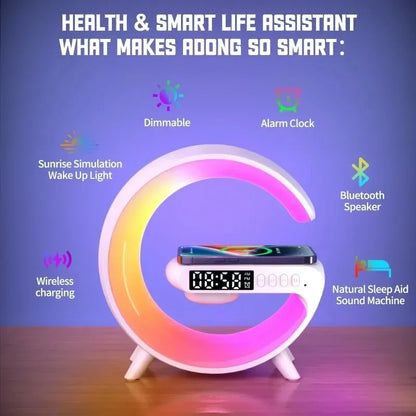 Charger Desktop Stand Bluetooth Speaker TF Clock