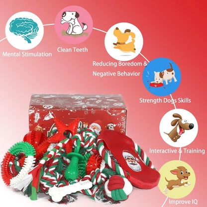 Christmas Dog Toys Bulk 15 Pack