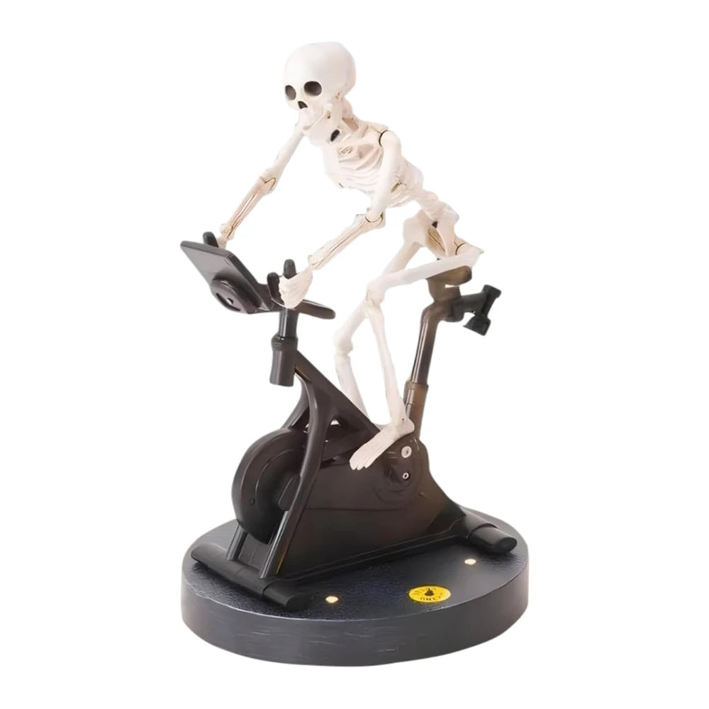 Resin Skeleton Riding Bike Halloween Skeleton Decorations