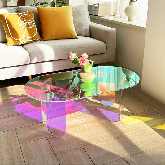 Acrylic Coffee Table, (L) x 19.7 in (W) x 14.2IN (H)