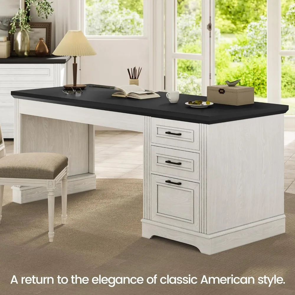 Farmhouse 55" Executive Desk, Computer Desk