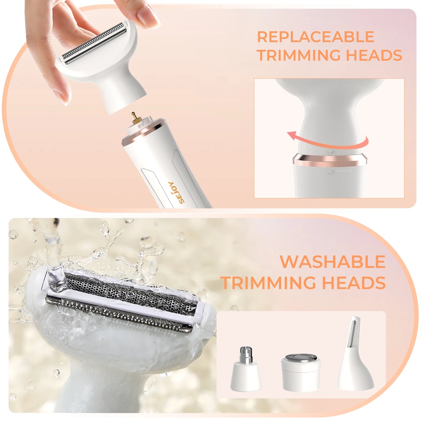 Portable 4 in 1 Electric Razors for Women