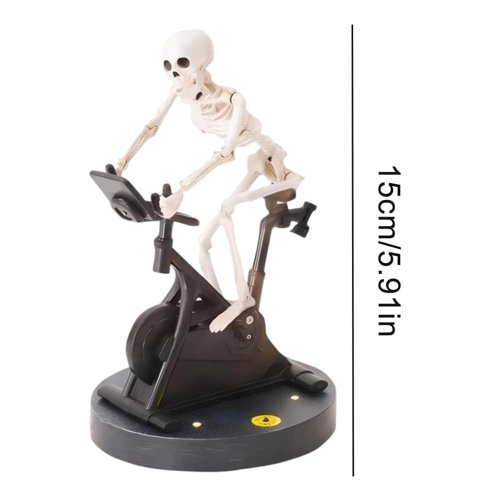 Resin Skeleton Riding Bike Halloween Skeleton Decorations