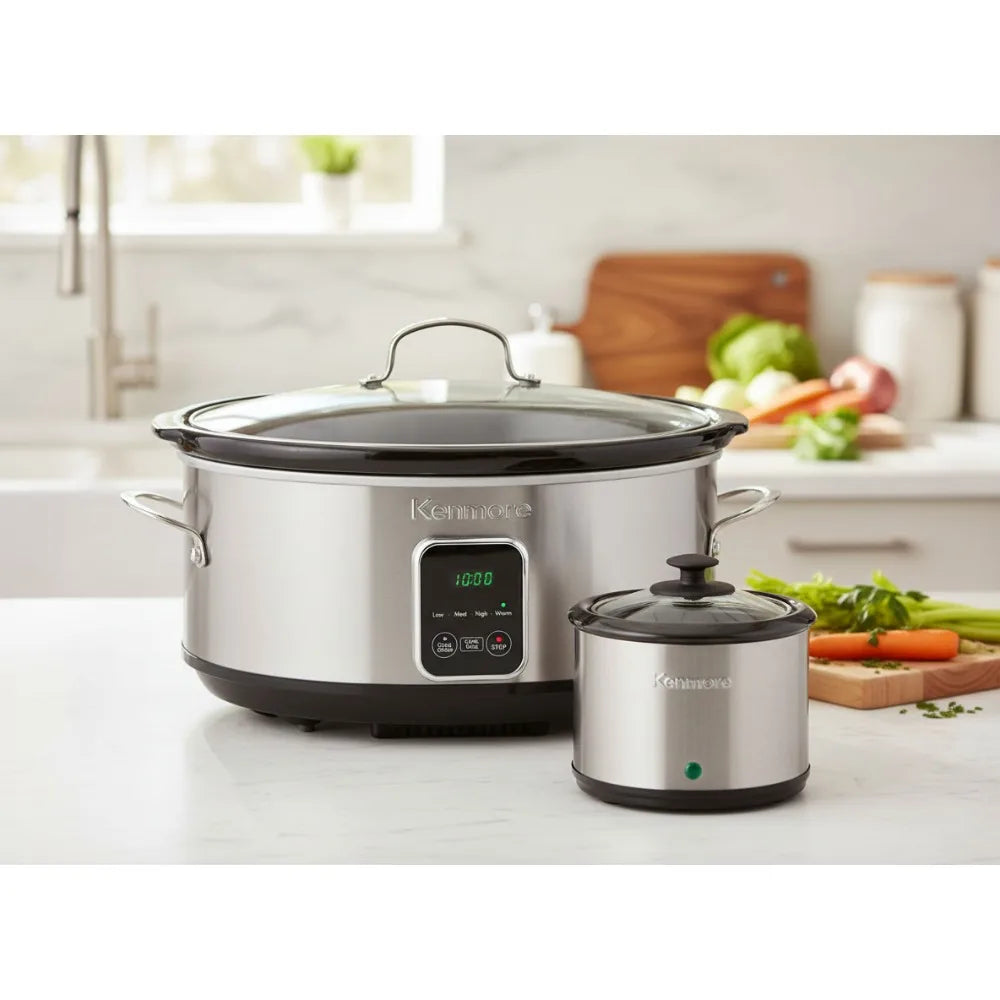 7 Quart Programmable Slow Cooker with Dipper