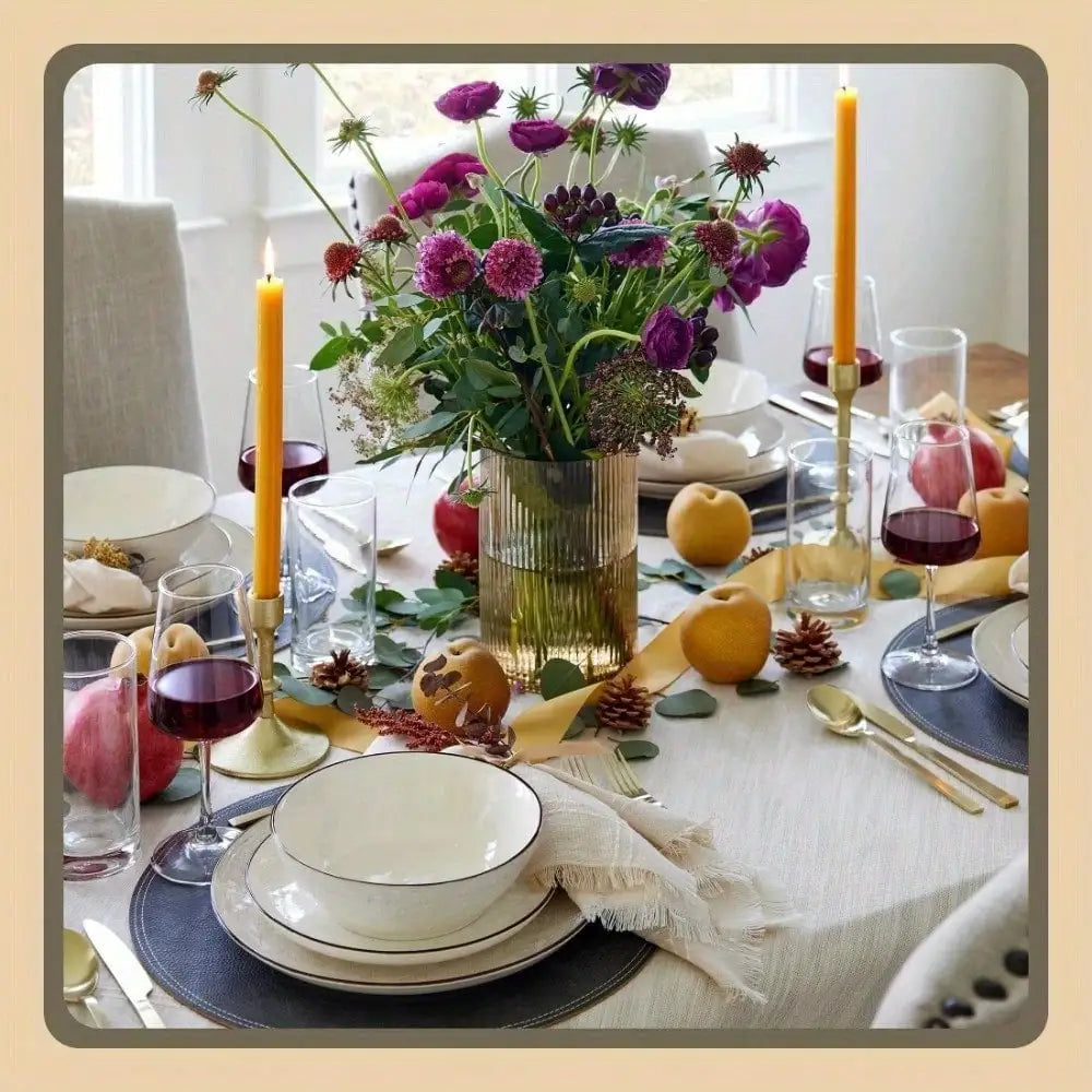 20 x 20 Striped Beige Cloth Napkins