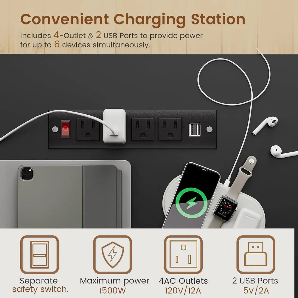 Farmhouse 55" Executive Desk, Computer Desk