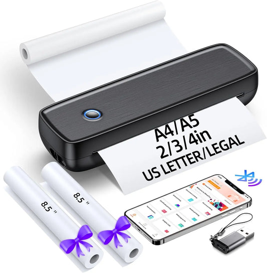 Portable Wireless Bluetooth Thermal Inkless Printer