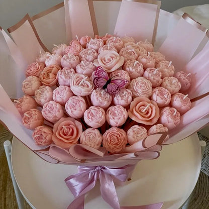 Romantic Rose Bud Scented Candles