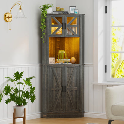 67" Tall Farmhouse Storage Cabinet