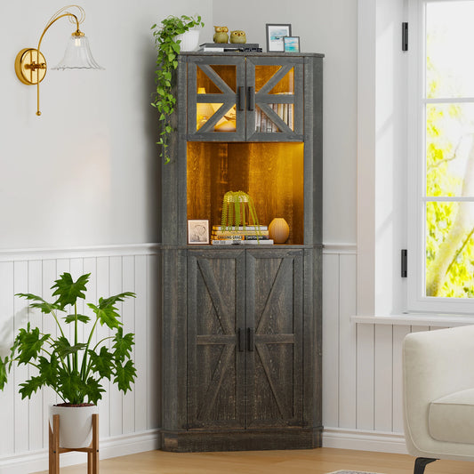 67" Tall Farmhouse Storage Cabinet
