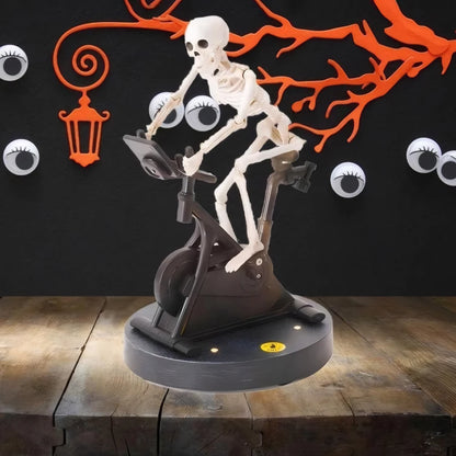 Resin Skeleton Riding Bike Halloween Skeleton Decorations