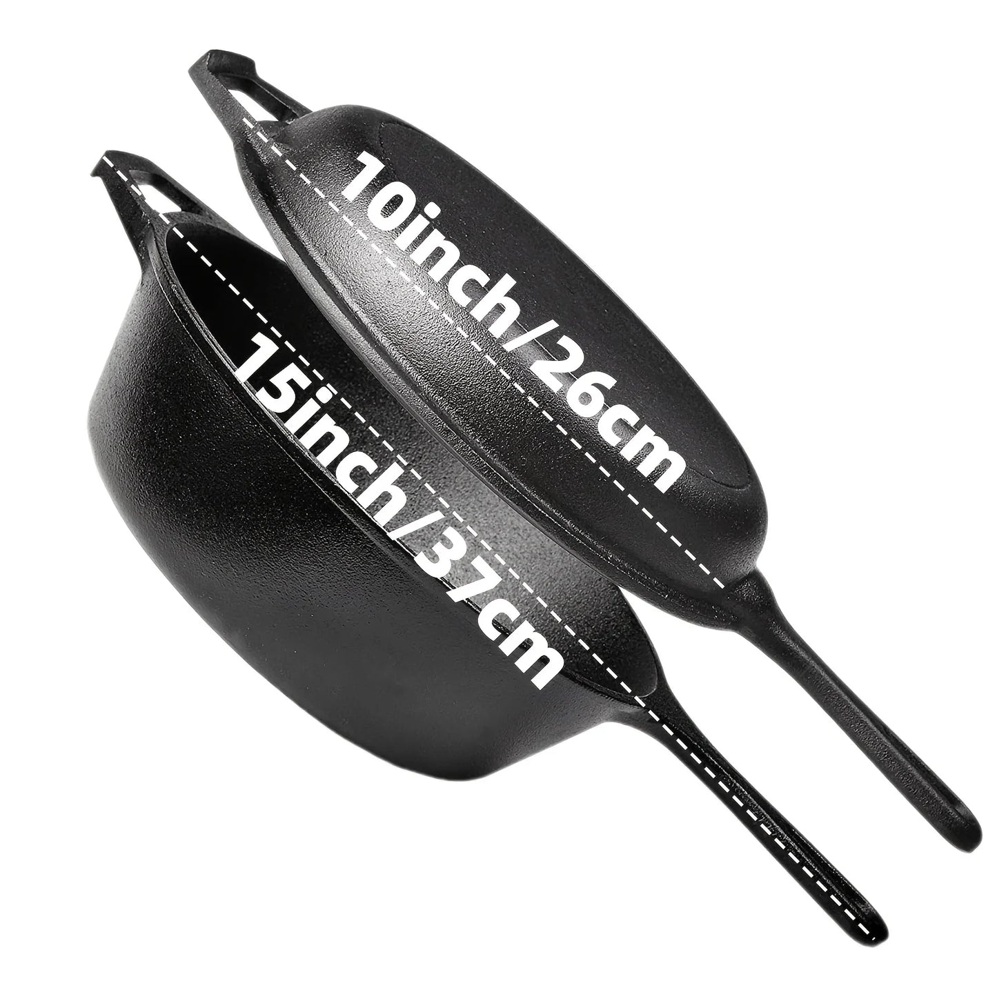 3PCS Cast Iron Skillet Set (6/8/10 Inch)  Pre-Seasoned
