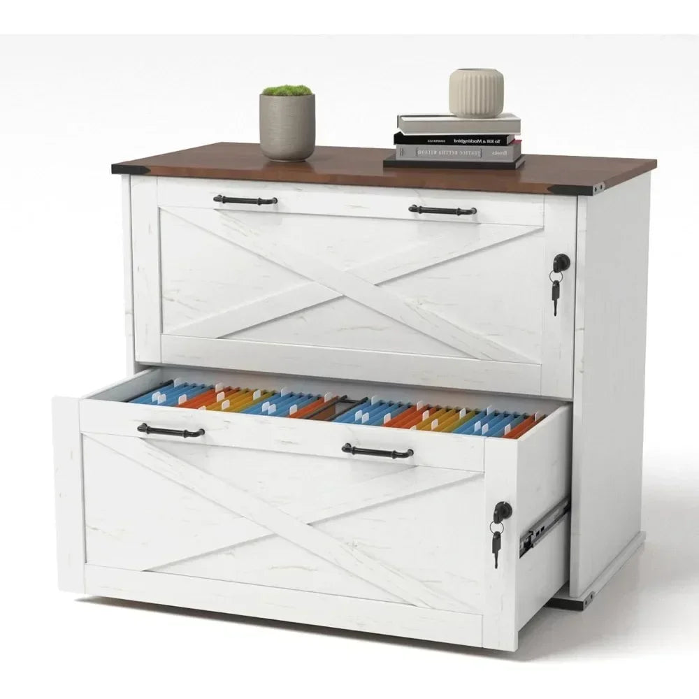 2 Drawer File Cabinet with Lock