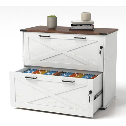 2 Drawer File Cabinet with Lock