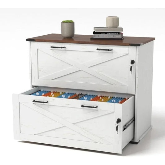 2 Drawer File Cabinet with Lock