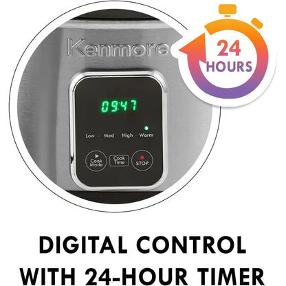 7 Quart Programmable Slow Cooker with Dipper