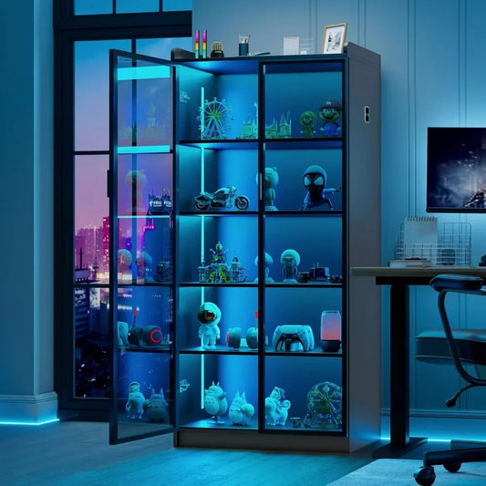 5 Tier Bookcase Display Cabinet
