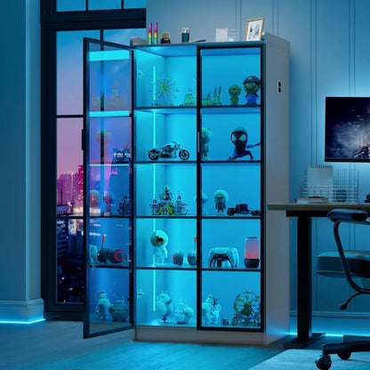 5 Tier Bookcase Display Cabinet