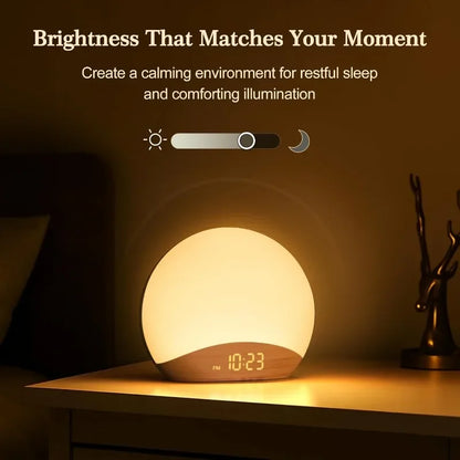 Wood Grain Sunrise Alarm Clock,